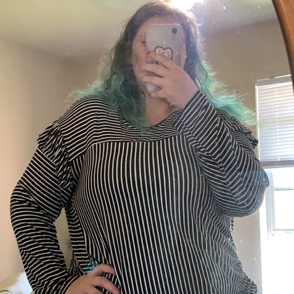 long sleeve stripped maternity shirt - Picture 3 of 4